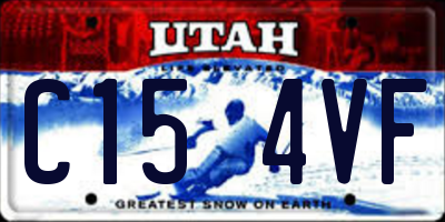 UT license plate C154VF