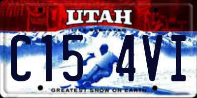 UT license plate C154VI