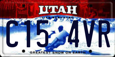 UT license plate C154VR