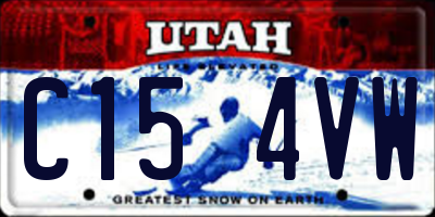 UT license plate C154VW