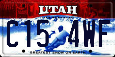 UT license plate C154WF