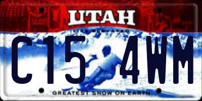 UT license plate C154WM
