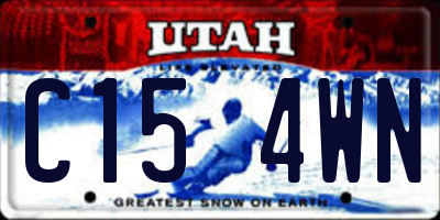 UT license plate C154WN