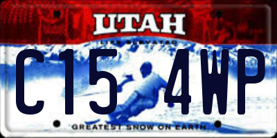 UT license plate C154WP
