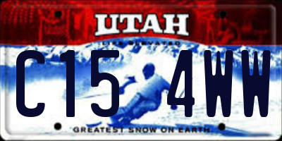 UT license plate C154WW