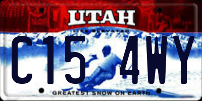 UT license plate C154WY