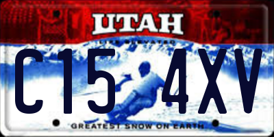 UT license plate C154XV