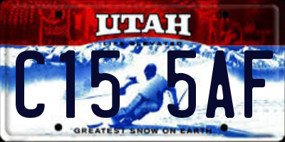UT license plate C155AF