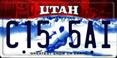 UT license plate C155AI