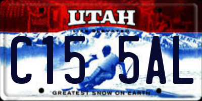 UT license plate C155AL