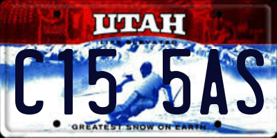 UT license plate C155AS
