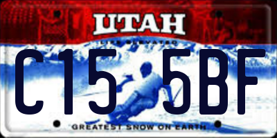 UT license plate C155BF