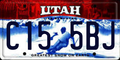 UT license plate C155BJ