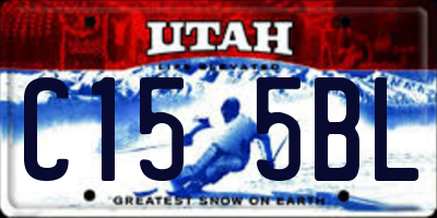 UT license plate C155BL