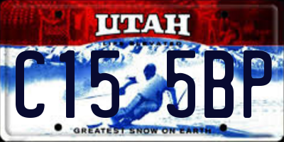 UT license plate C155BP