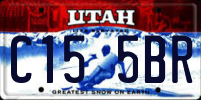 UT license plate C155BR