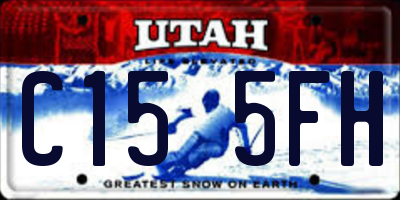 UT license plate C155FH