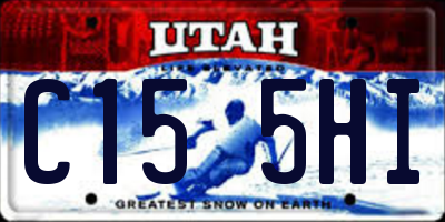 UT license plate C155HI