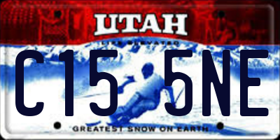 UT license plate C155NE