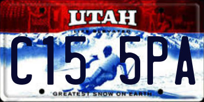 UT license plate C155PA