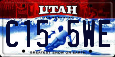 UT license plate C155WE