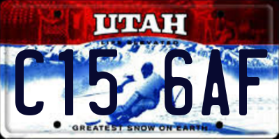 UT license plate C156AF