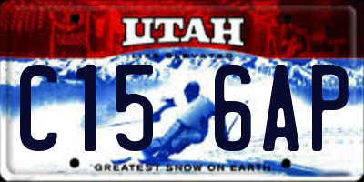 UT license plate C156AP