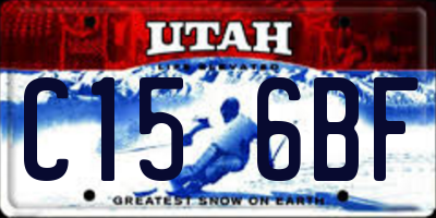 UT license plate C156BF
