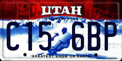 UT license plate C156BP