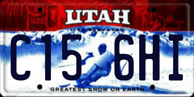 UT license plate C156HI