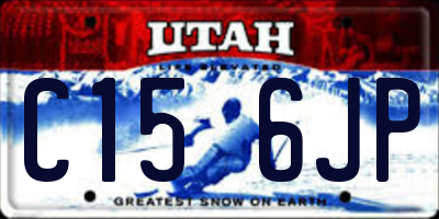 UT license plate C156JP