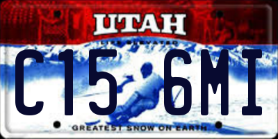 UT license plate C156MI