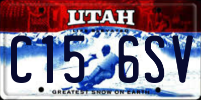 UT license plate C156SV