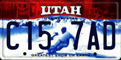 UT license plate C157AD