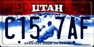UT license plate C157AF