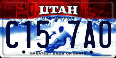 UT license plate C157AO
