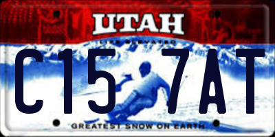 UT license plate C157AT