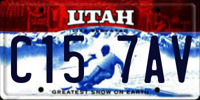 UT license plate C157AV