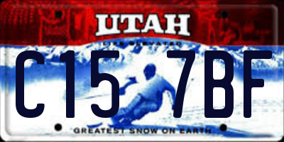 UT license plate C157BF