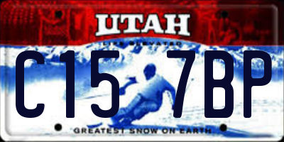 UT license plate C157BP