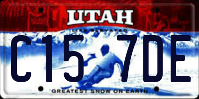 UT license plate C157DE