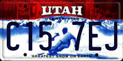 UT license plate C157EJ