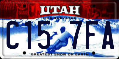 UT license plate C157FA