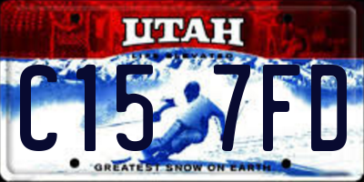 UT license plate C157FD