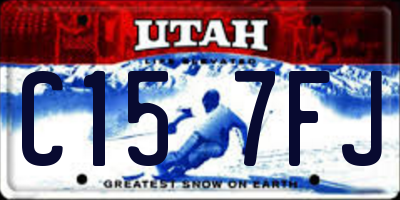 UT license plate C157FJ