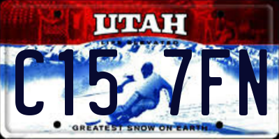UT license plate C157FN