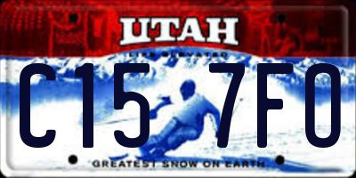 UT license plate C157FO