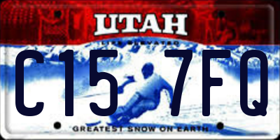 UT license plate C157FQ