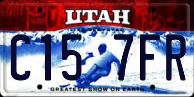 UT license plate C157FR