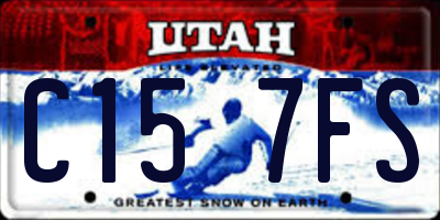 UT license plate C157FS